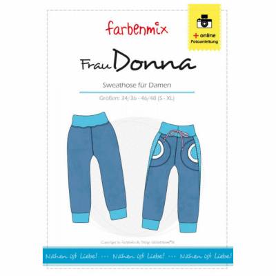 Frau Donna - Sweathose - Papierschnittmuster - farbenmix - Damenschnitt