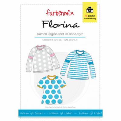 Florina - Damen Raglanshirt - Papierschnittmuster - farbenmix