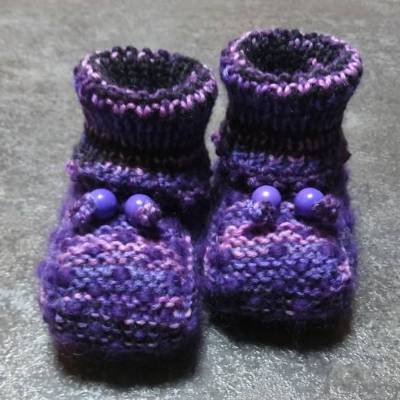 Babystrickschuhe, Zürdelsocken bis 4 Monate