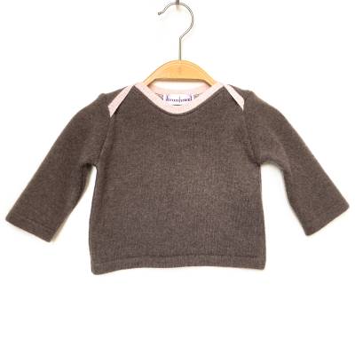 Babypullover 100% Kaschmir 62/68 rehbraun Upcycling