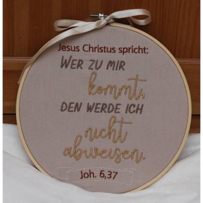 Jahreslosung 2022 Bibelvers Mug Rug Set 13x18 Stickdatei ITH