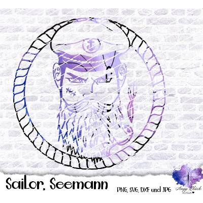 Sailor, Seemann, aus dem Designer für euch, Adventskalender, druckbare Schneidedatei DXF, SVG,PNG, JPEG