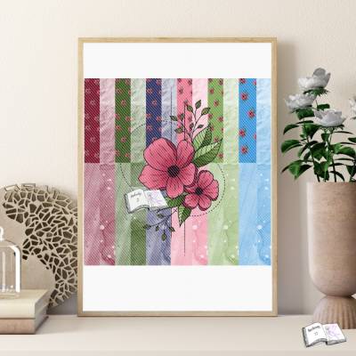 Digiset Blumen Ornament Kreise