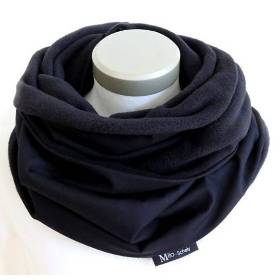 Loopschal Loop Schal Herren Schlauchschal Fleece schwarz uni Männer Herrenschal
