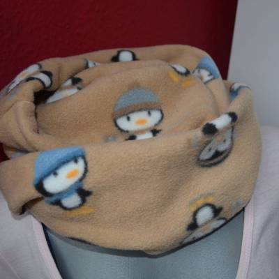 Kuschel Loop Pinguin Fleeceloop Schlauchschal