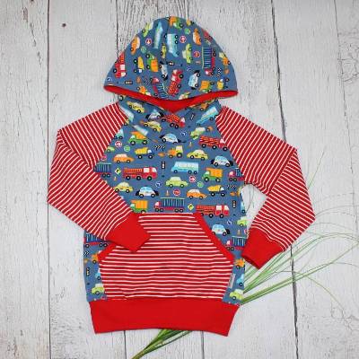 Autos | Hoodie | Hoodie mit Wickelkapuze und Kängurutasche Pullover Kapuzenpullover Junge | Mädchen