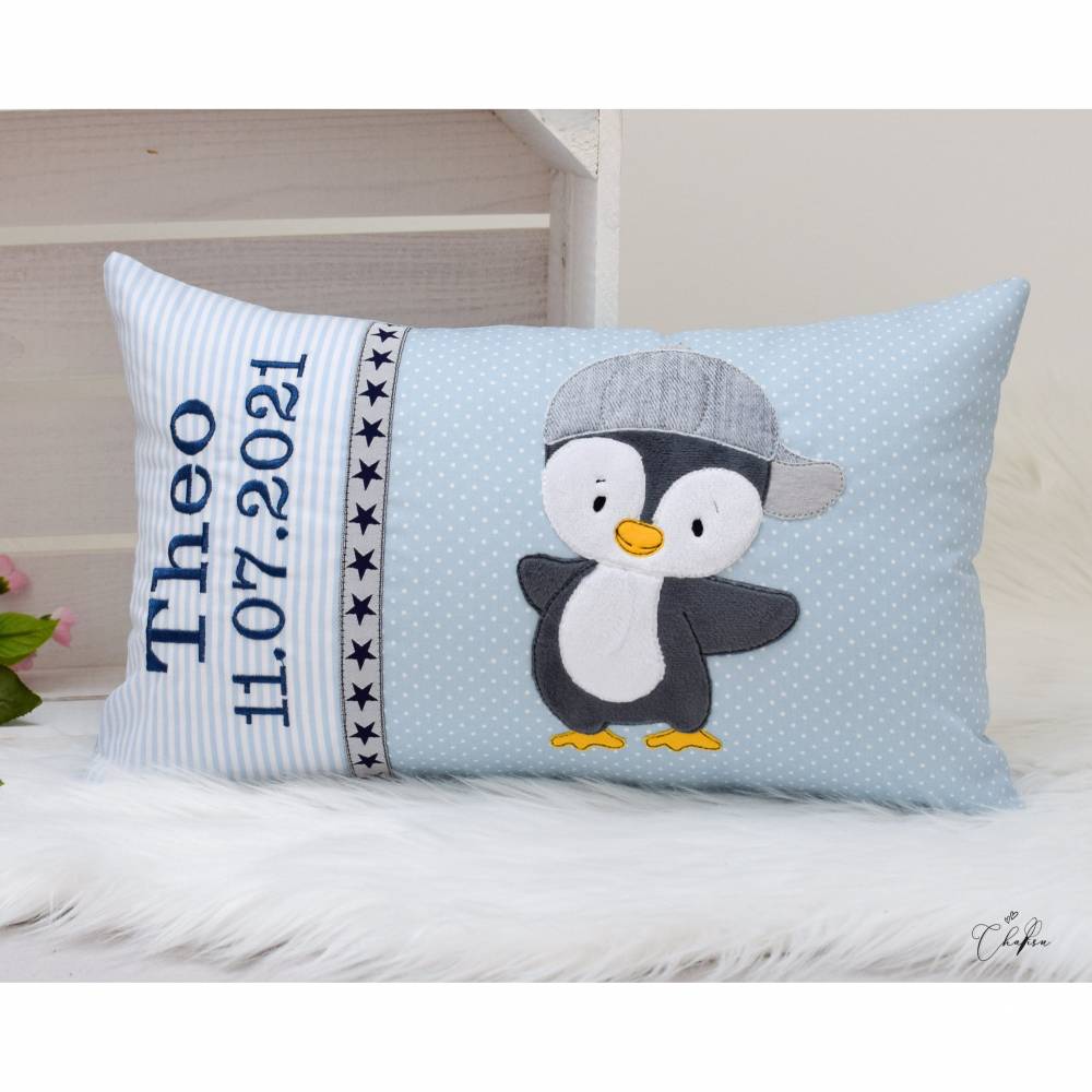 Pinguin-Plüschkissen – 50 Cm, Weich, Kuschelig – Perfekt Als Nackenkissen Oder Schlafbegleiter – Grau