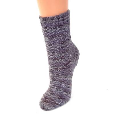 Handgestrickte Socken Gr.38/39, fliederfarben mit Perlmuster