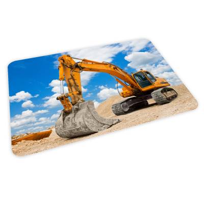 stabiles Vinyl Tischset Bagger Kinder Platzset abwaschbar - BPA frei Platzdeckchen Platzset - BPA frei - abwaschbar