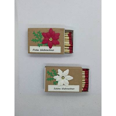 Streichholzschachtel Mini (normale Größe), mit Motiv Weihnachtsstern"