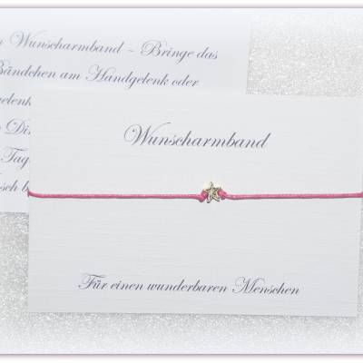 Wunscharmband Sternchen goldfarben, Freundschaftsbändchen kleiner Stern, Freundschaftsarmband