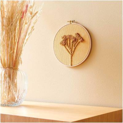 Punch Needle Gypsophila Wandbild - Stickpackung Schleierkraut Set inkl. Punch Needle
