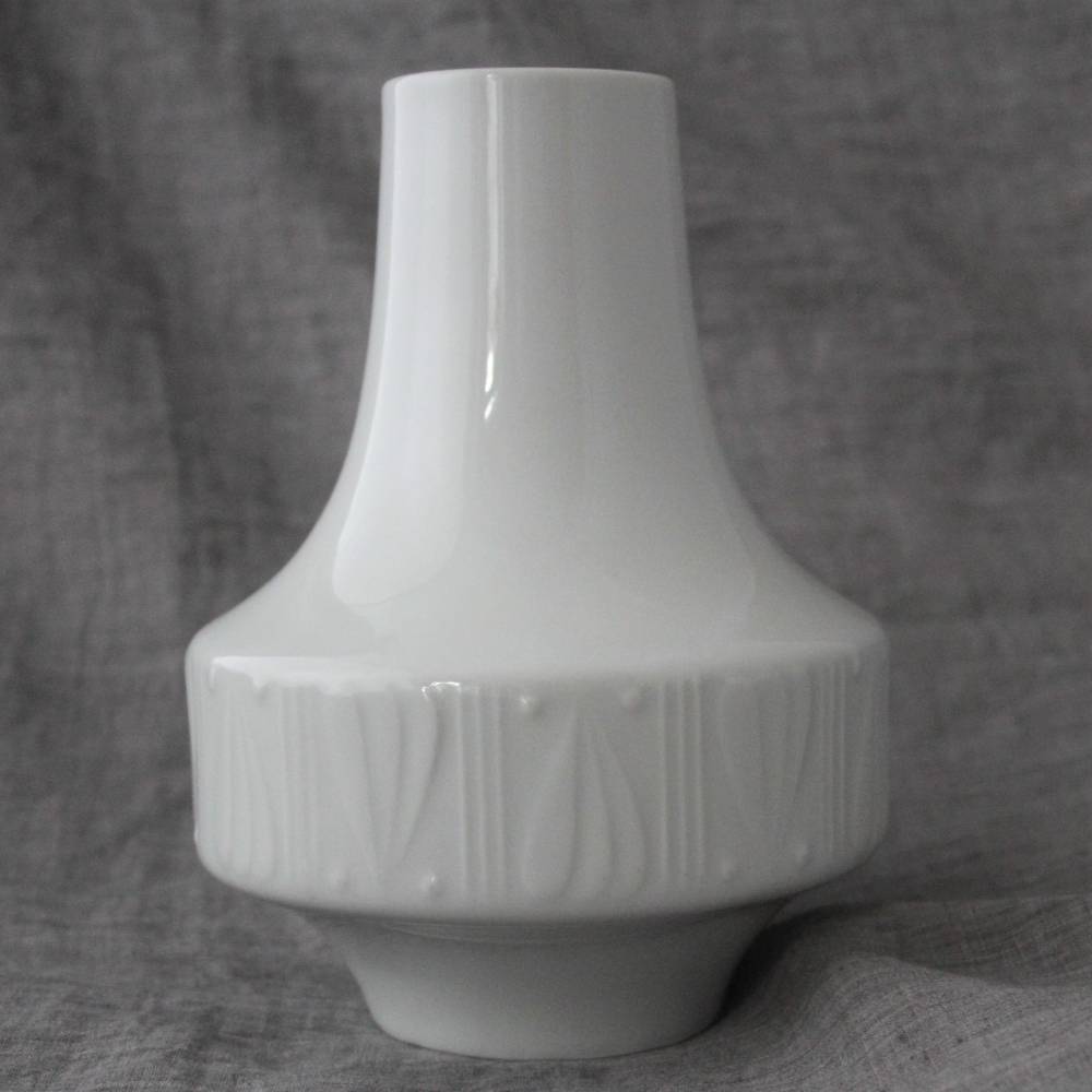weiße Vase PMR Bavaria Jaegerund Co. 60er Jahre