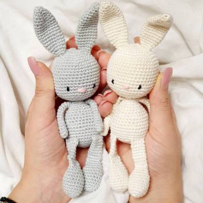 Kuscheltier Hase gehäkelt, Hase Baby Geschenk, Hase gehäkelt in verschiedenen Farben, Stofftier Hase
