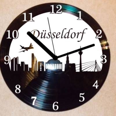 Düsseldorf Wanduhr Schallplattenuhr Schallplatte Wanduhr Vinyl