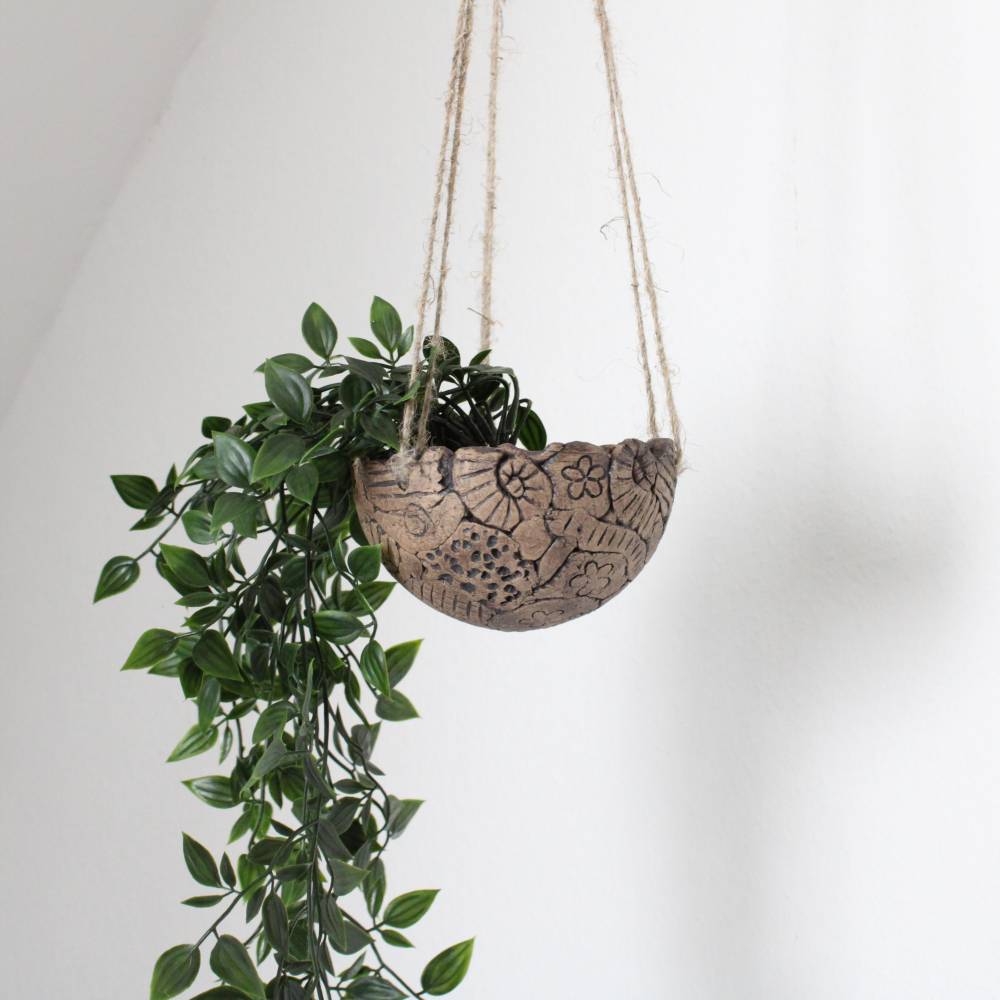 Blumenampel aus Keramik Vase Blumentopf Wohnaccessoires Gartendekoration