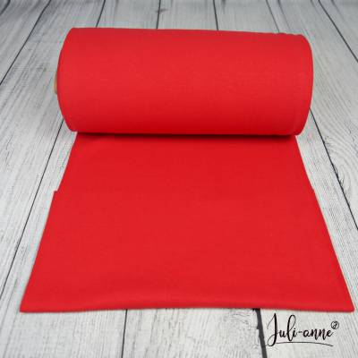 Feinripp - Bündchen Rot Schlauch Breite 35cm