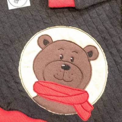 Doodle Stickdatei Weihnachtsteddy button plus ITH Anhänger