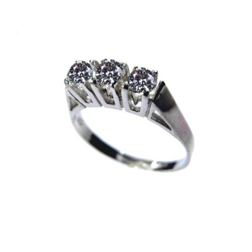 Allianz Ring Silber 925 Zirkonia Weiß je Stein ca. 4mm