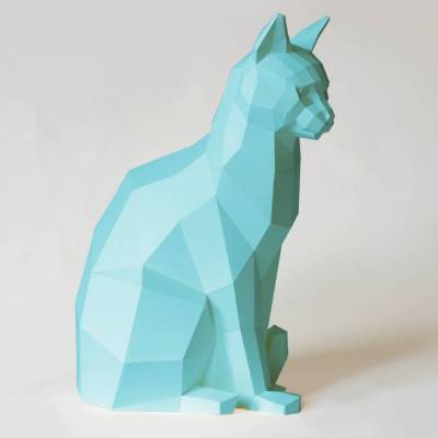 Sitzende Katze Bastelbogen. In 18 Farben erhältlich