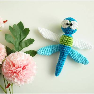 Häkelanleitung Blumenstecker Libelle - PDF Datei