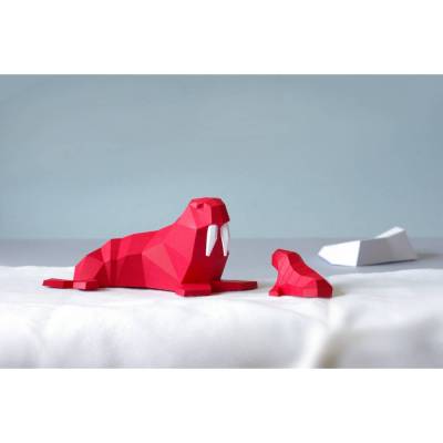 Walross Familie aus Papier