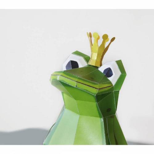 Froschkönig Märchen Bastelbogen - mit Krone