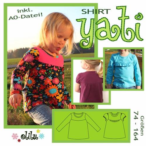 Jerseyshirt YATI - Langarmshirt - 74-164 - olilu Schnittmuster - Nähanleitung