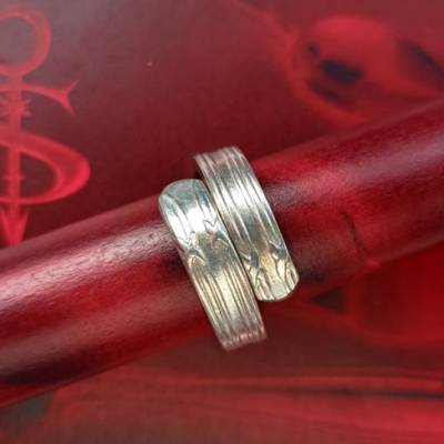 Besteckschmuck Ring  *Cross* Ring aus einem Teil der Hummergabel Größe 56