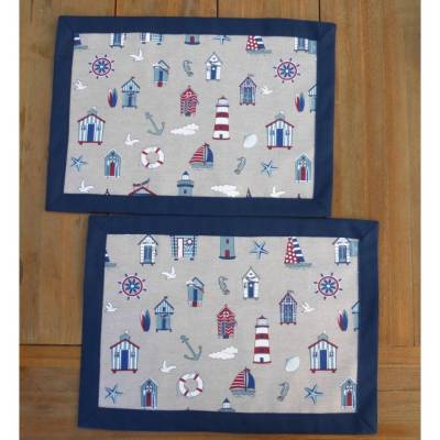 Platzset, Esssett, Tischset, 'Nordsee', maritim