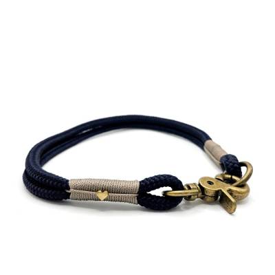 Tauhalsband, Sofortkauf, Hundehalsband, Halsband, Dunkelblau, mit Herzen, Halsumfang 50 cm, Sofortkauf