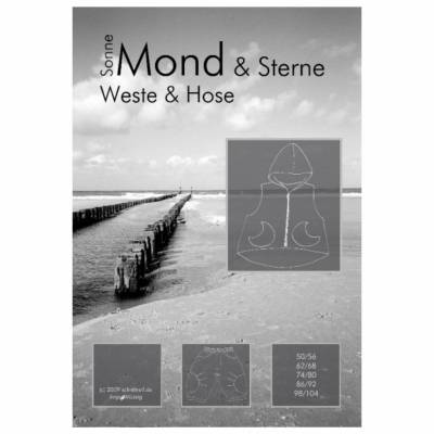 Sonne,Mond und Sterne - Weste und Hose - Babyschnittmuster - Papierschnittmuster -farbenmix