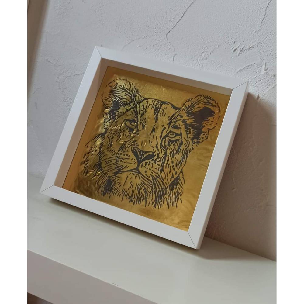 Plotterdatei - Großkatze - Löwin - SVG - DXF - Datei - Mithstoff Bild 5
