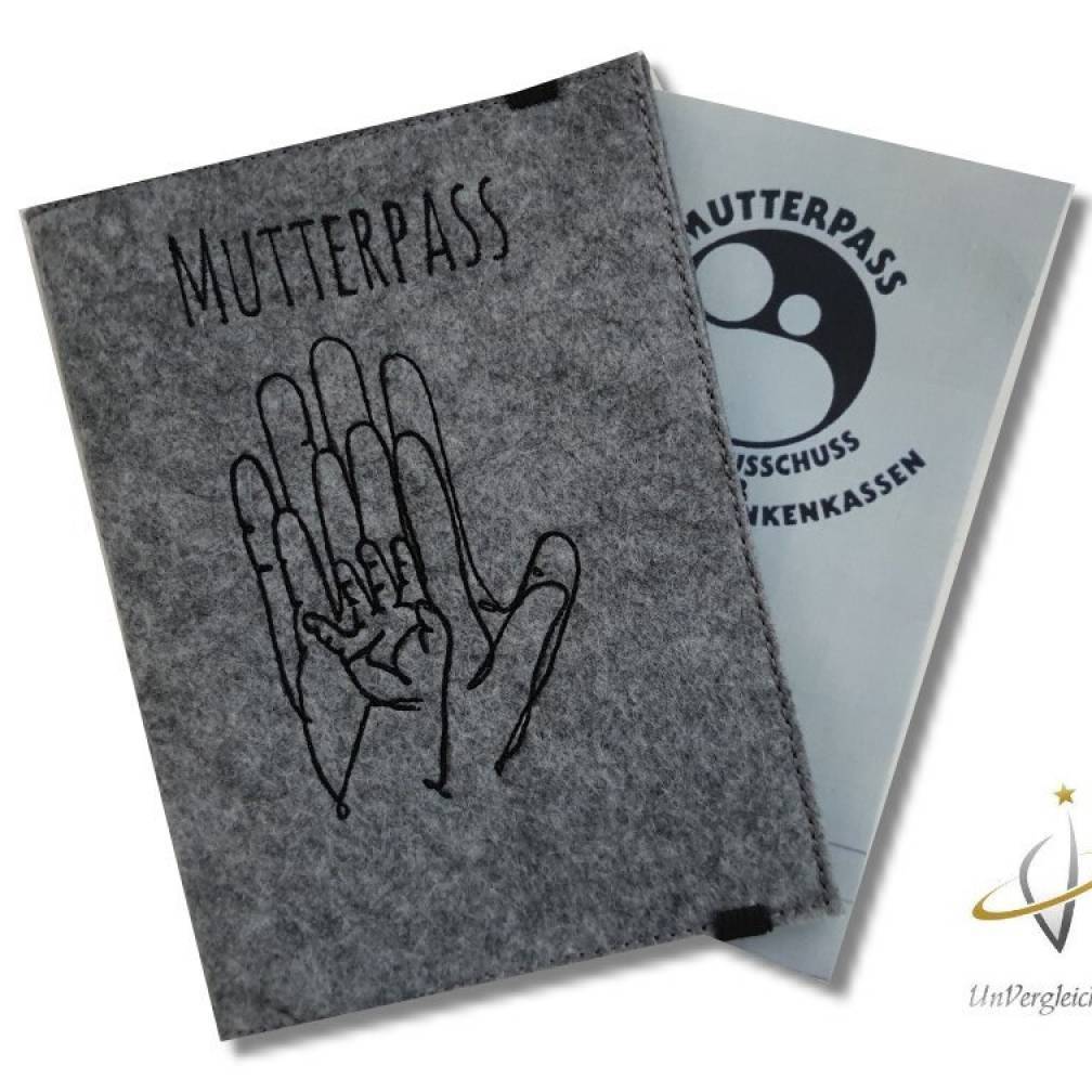 Mutterpasshülle Filz *Hände* oneline personalisierbar