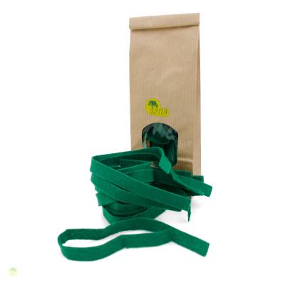 Nudeln aus Filz in Papiertüte, dunkelgrün, 3er Set aus je 10 Stk. Tagiatelle, Farfalle und Ravioli
