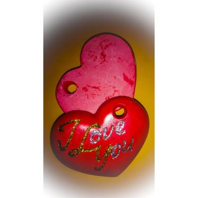 1 Herz J Love you - 1 Rohling aus hochwertigem Stuckgips ohne Anhänger zum selber anmalen