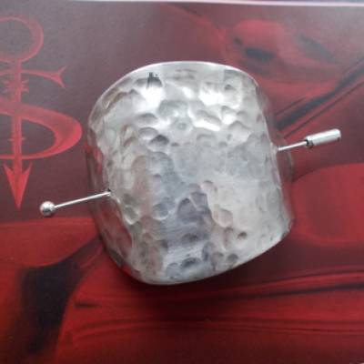 Besteckschmuck Brosche Anstecker ♥ *Ovulus* Hammerschlag Lagenlook