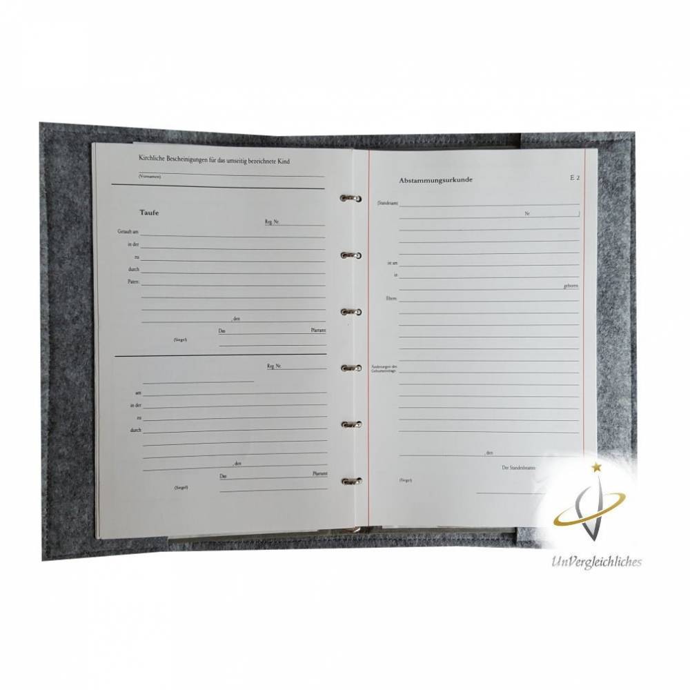 Stammbuch Stammbuchhülle Hochzeitskuss Einband Umschlag für Stammbuch Namensbestickung Familienbuch Bild 6