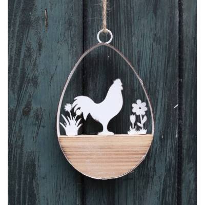 Deko Ei Fensterdeko, Hahn, Hänger, Osterdeko