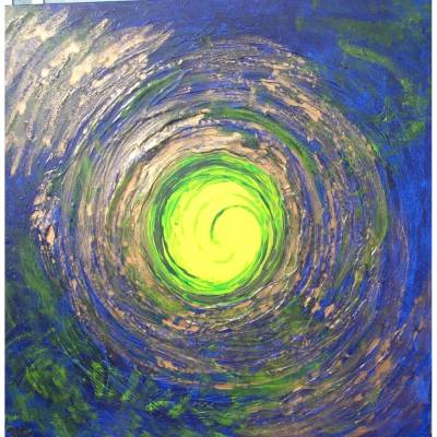 Acrylbild WIEGE DES LICHTS Malerei abstrakte Kunst Gemälde Acrylmalerei