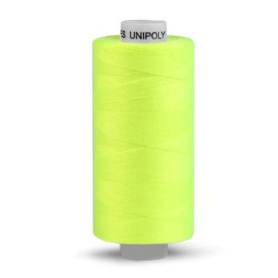 Nähgarn - 0,004 EUR/m - aus Polyester, Unipoly, neongelb, Nähmaschinengarn