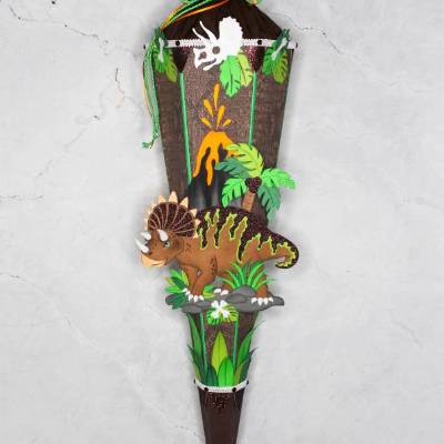 Schultüte Dinosaurier „Zera“ 6-eckig 85cm