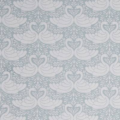 AU Maison Wachstuch Oilcloth Swan-Dusty Turquoise, Oeko-Tex Standard 100 ( 1m/18,-€)