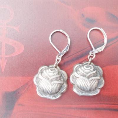 Besteckschmuck Ohrring Ohrschmuck  Ohrhänger *SmallRoses*