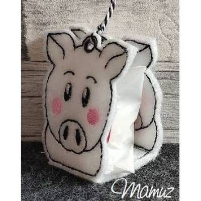 *  Glücks- Schweinchen  * Glücksbringer - ITH Stickdatei 10 x 10, für Silvester, Geburtstag oder zu jedem anderen Anlass