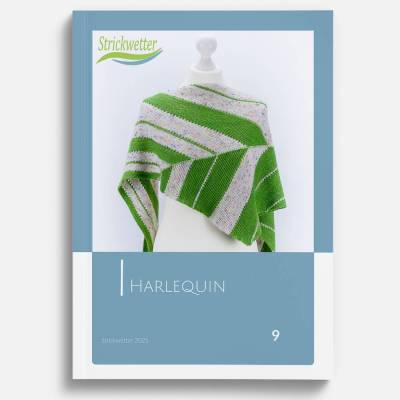 Strickanleitung Dreieckstuch Harlequin - gedruckte Anleitung