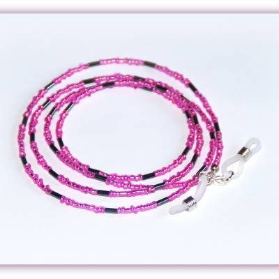 Brillenkette pink anthrazit, Brillenband, Sonnenbrillenband
