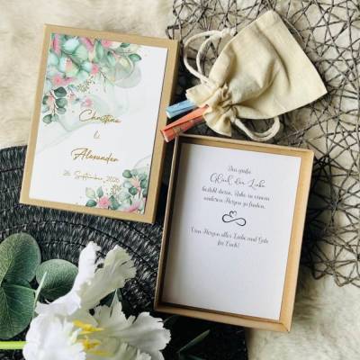 Personalisiertes Geldgeschenk zur Hochzeit | Geschenkverpackung für Geld als Hochzeitsgeschenk zur Sommerhochzeit