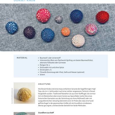 Dorset Buttons 3: Dorset Knob (Anleitungsblatt)