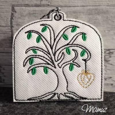 *  Geschenkverpackung Baum  *  ITH Stickdatei 13 x 18, zur Kommunion, Konformation, Jugendweihe, Taufe, Hochzeit...